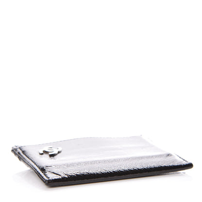 Chanel Patent Card Holder Case Black 4 of 9
