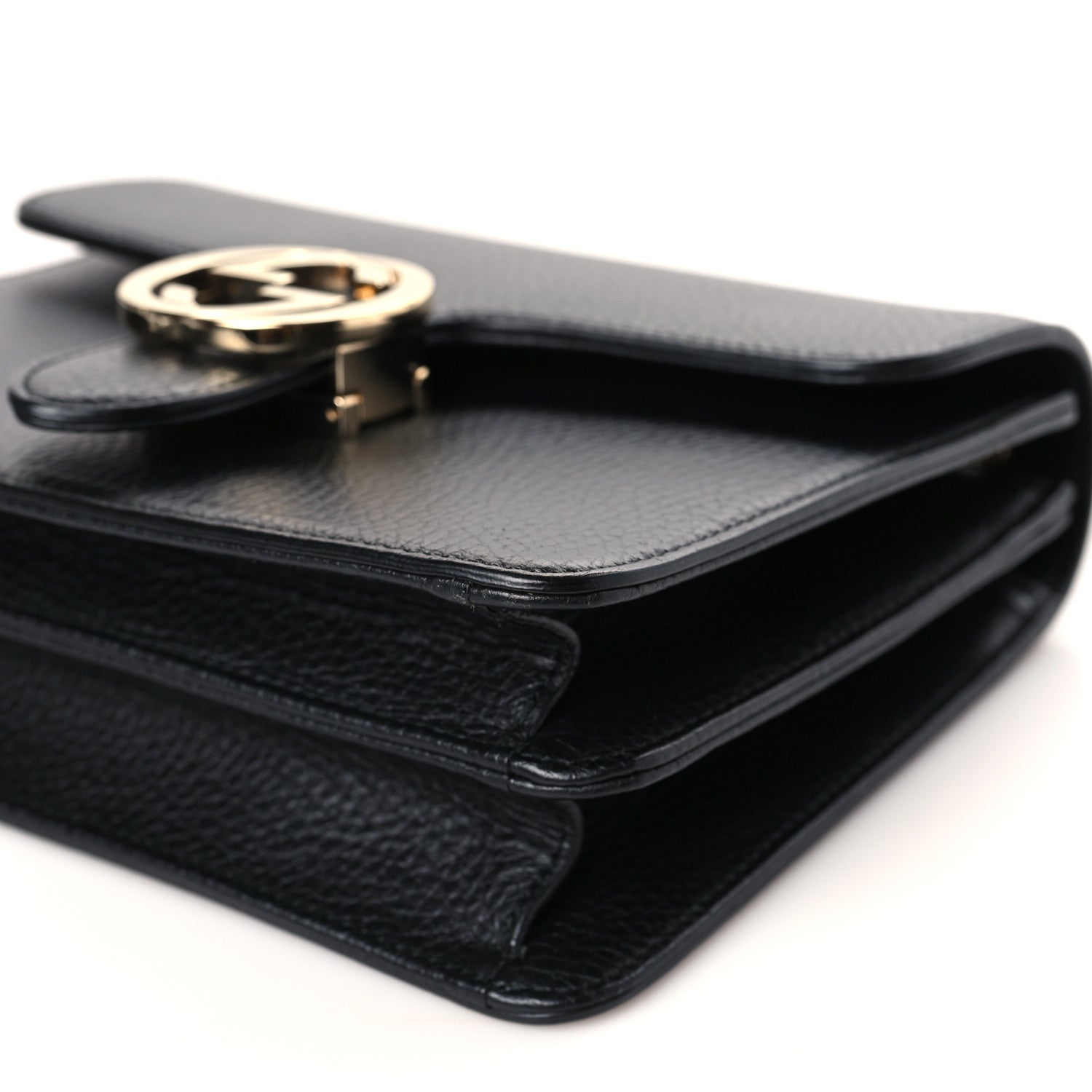 Gucci Dollar Calfskin Small Interlocking G Shoulder Bag Black 9 of 9