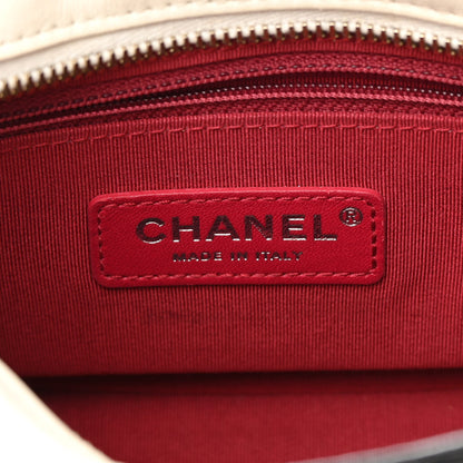 Chanel Aged Calfskin Quilted Small Gabrielle Hobo Black White 6 of 15