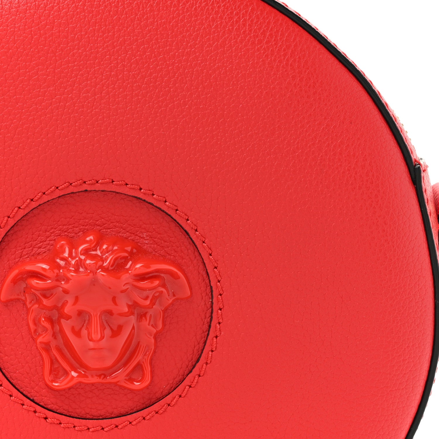 Versace Calfskin La Medusa Round Camera Bag Red 7 of 9