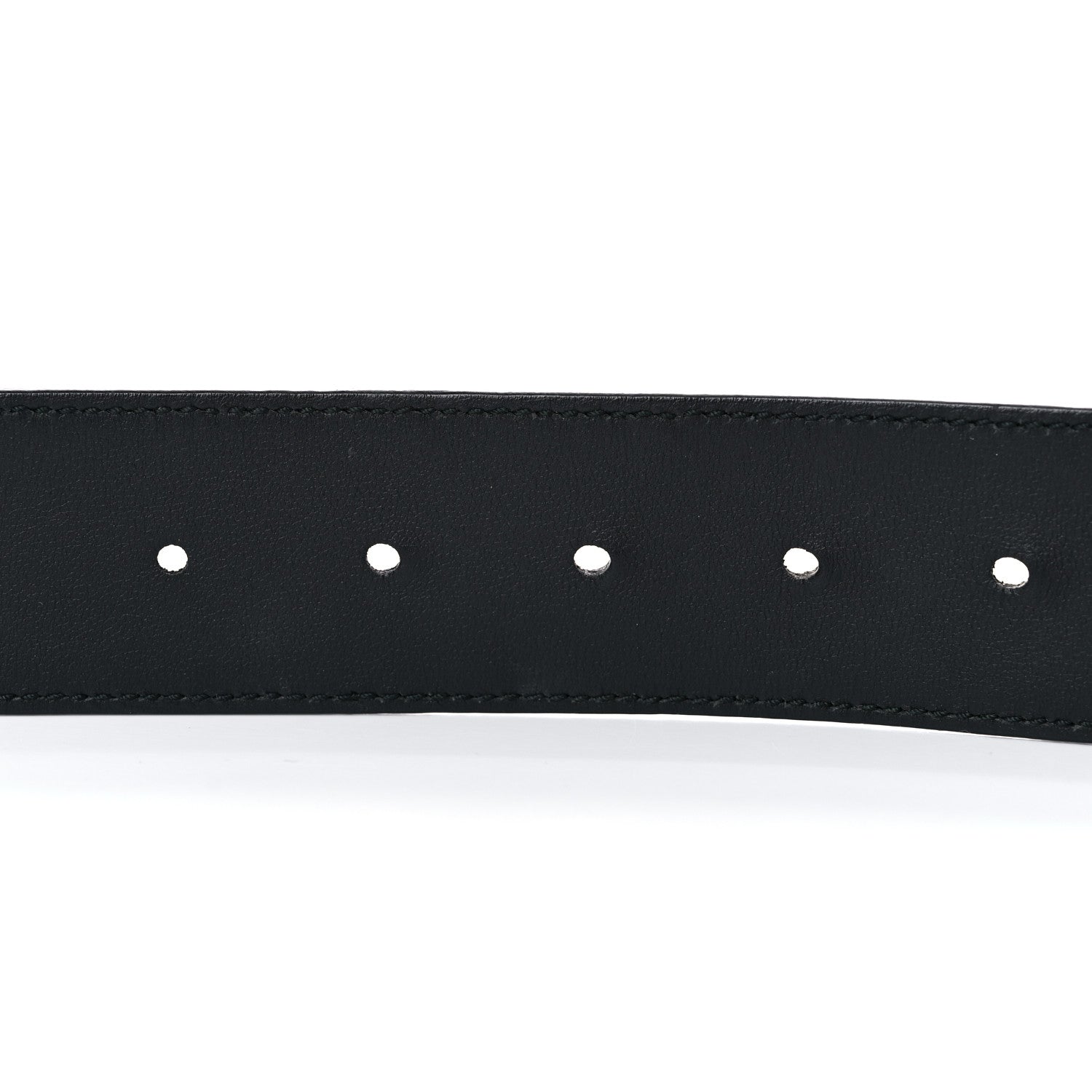 Gucci Moon Calfskin Pearl Double G 40mm Belt 70 28 Black Cream 4 of 8