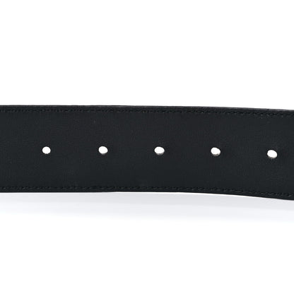 Gucci Moon Calfskin Pearl Double G 40mm Belt 70 28 Black Cream 4 of 8