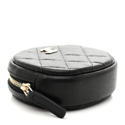 Chanel Caviar Quilted Zip Around Classic Coin Purse Black 4 of 8