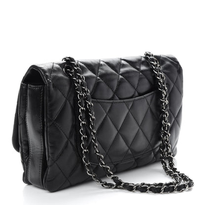 Chanel Lambskin Quilted Jumbo 3 Flap Black 3 of 9