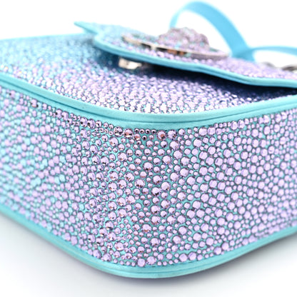 Versace Satin Crystal Studded Mini La Medusa Bag Blue 11 of 11