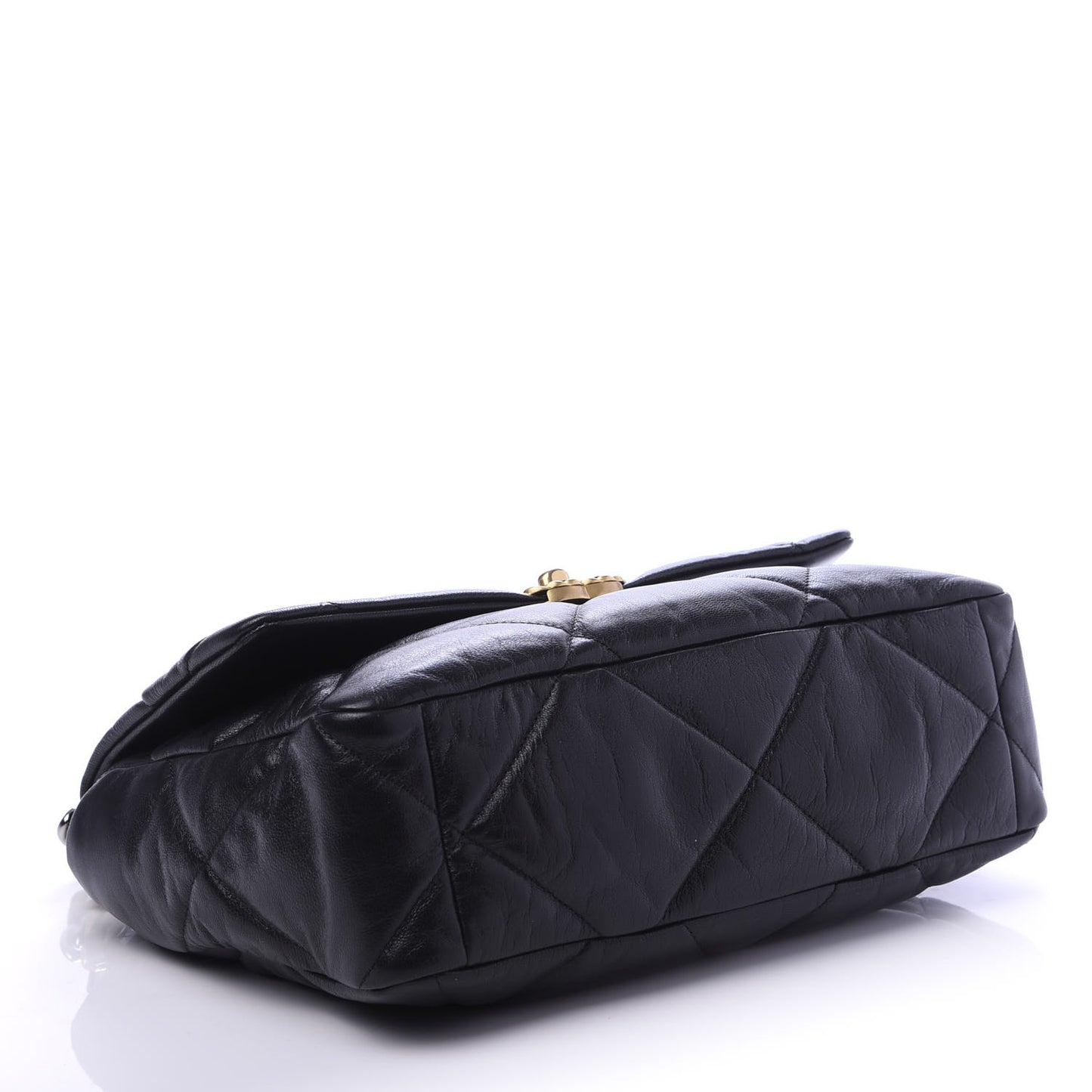 Lambskin Quilted Large 19 Flap Black