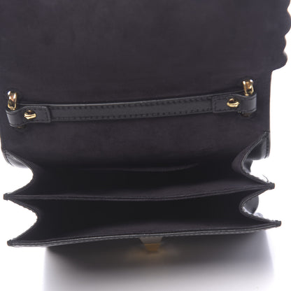 Fendi Vitello Liberty Metal Scalloped Multi Studded Small Kan I Shoulder Bag Black 5 of 11