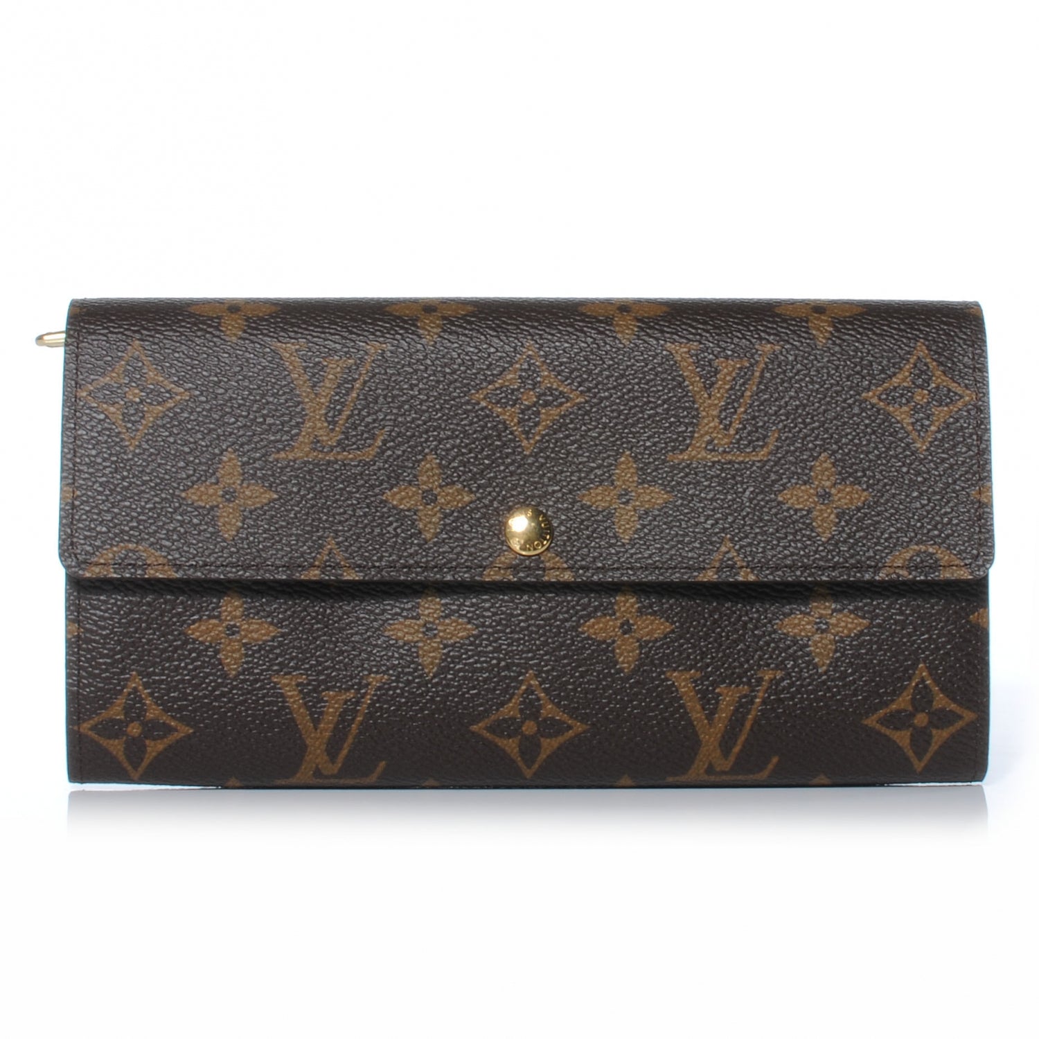 Louis Vuitton Monogram Leopard Sarah Wallet Blue Infini 1 of 7