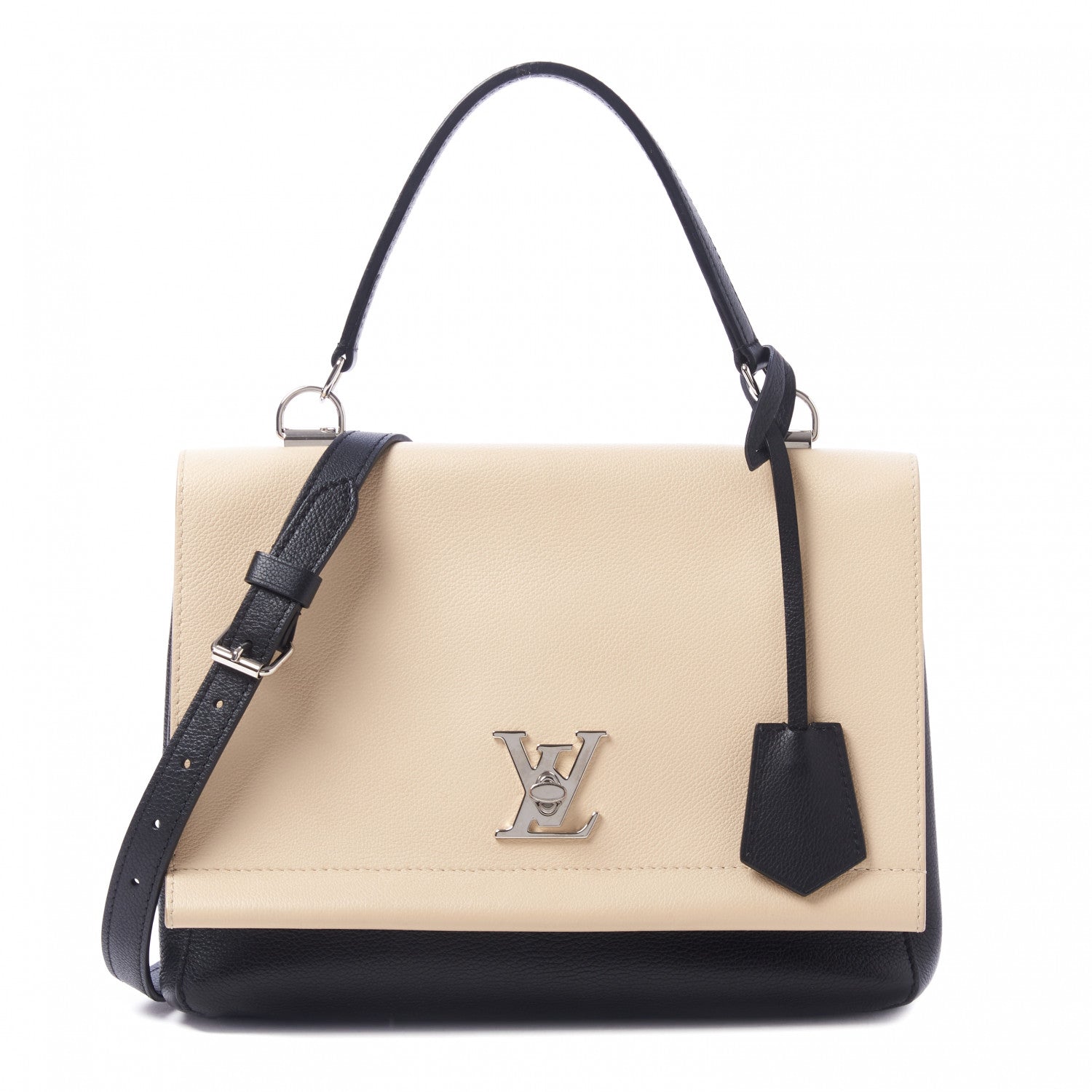 Louis Vuitton Soft Calfskin Lockme II Top Handle Vanille Black 1 of 8