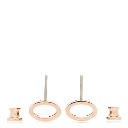 Hermes Rose Gold Lacquered Pop H Earrings Black 3 of 5