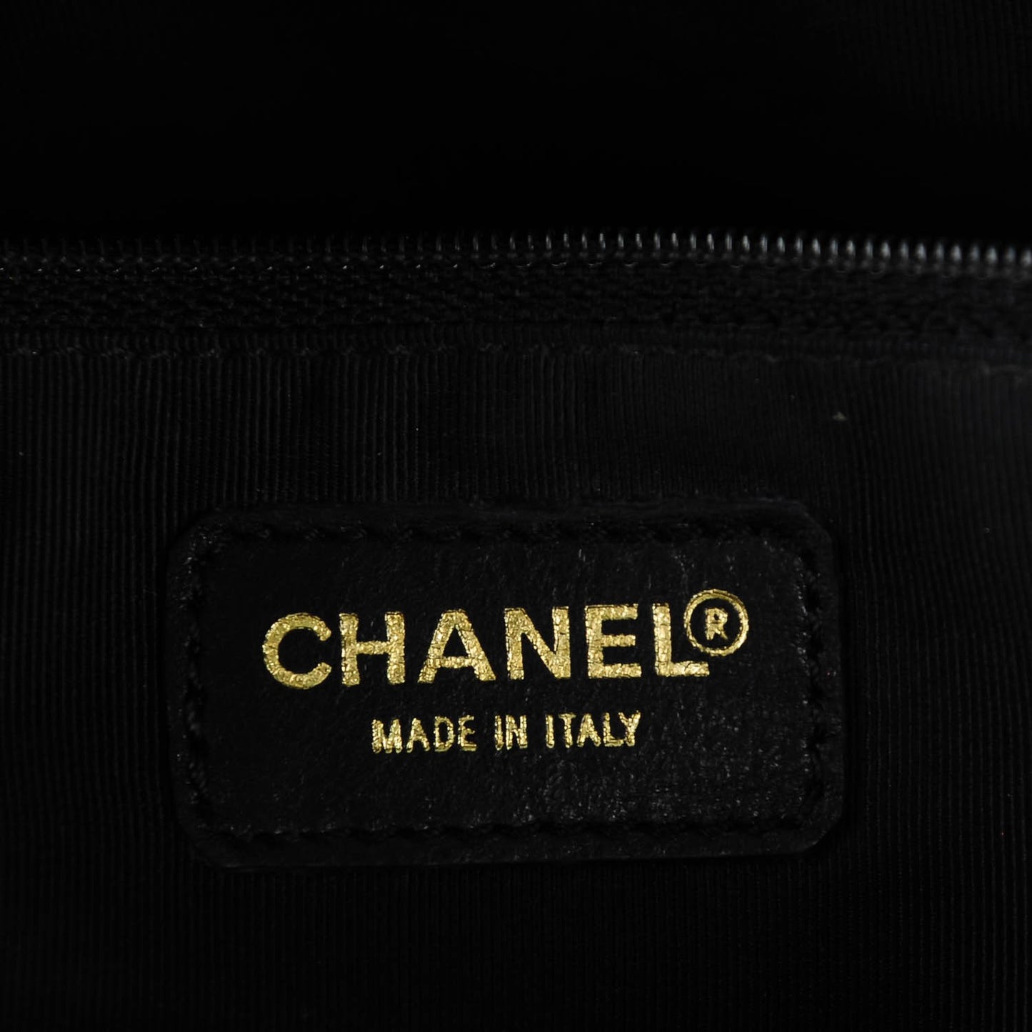 Lambskin Quilted CC Chocolate Bar Flap Black