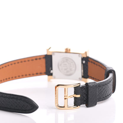 Hermes Stainless Steel Epsom 17.2mm Heure H Hour Quartz Watch Noir 6 of 8