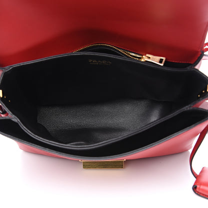 Prada New Calfskin Ingrid Shoulder Bag Fuoco 4 of 8