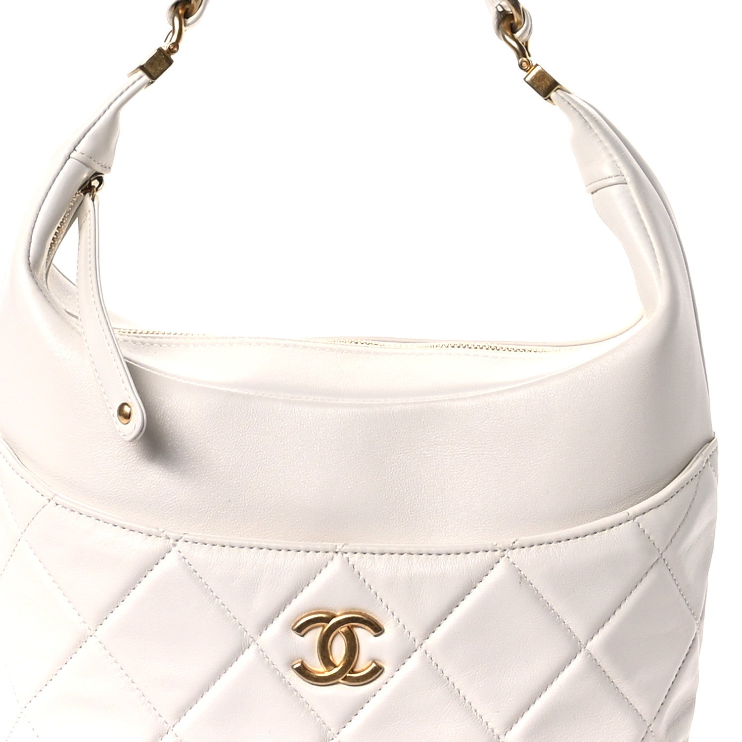 Chanel Calfskin Quilted Close To Me Hobo White 11 of 11