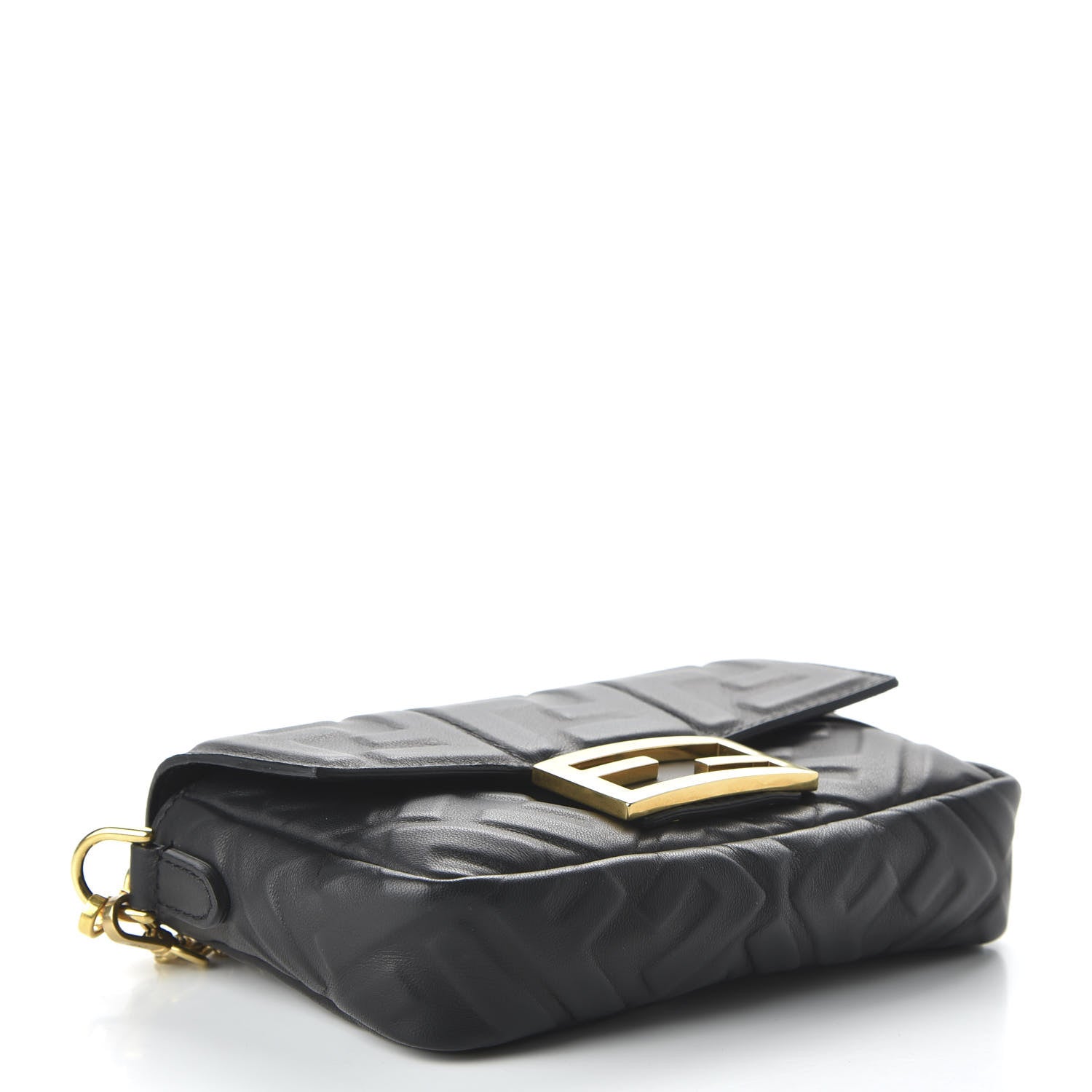 Fendi Nappa FF 1974 Embossed Mini Baguette Black 5 of 12