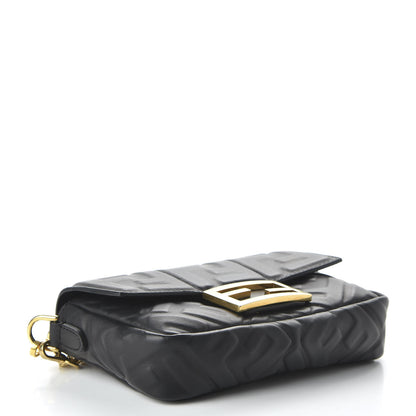 Fendi Nappa FF 1974 Embossed Mini Baguette Black 5 of 12