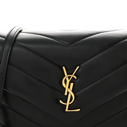 Saint Laurent Calfskin Y Quilted Monogram Toy Loulou Crossbody Bag Black 7 of 11