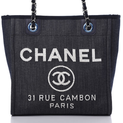 Chanel Denim Mini Deauville Tote Dark Blue 10 of 10
