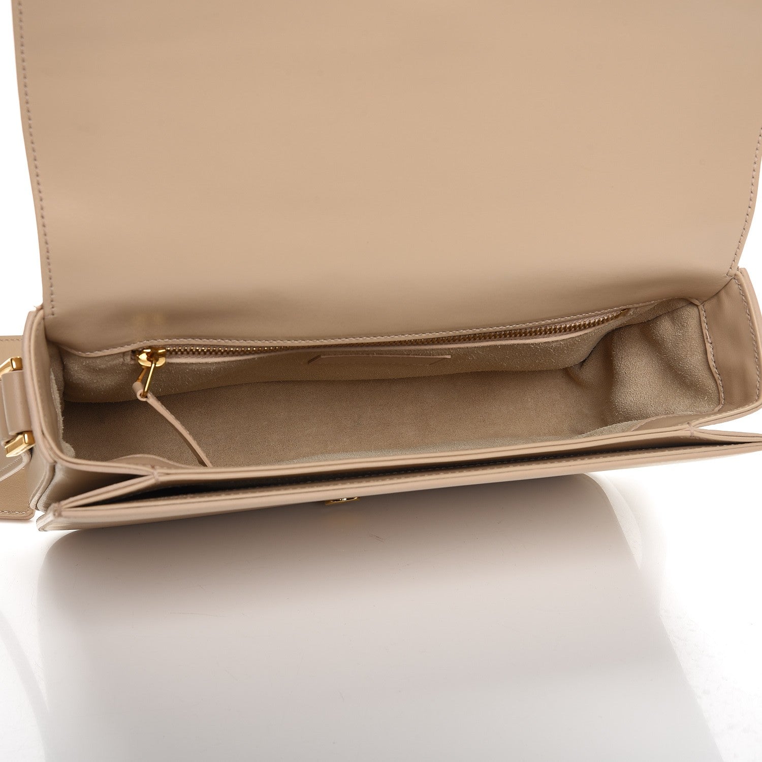 Saint Laurent Smooth Calfskin Medium Classic Monogram Universite Bag Cream 5 of 9