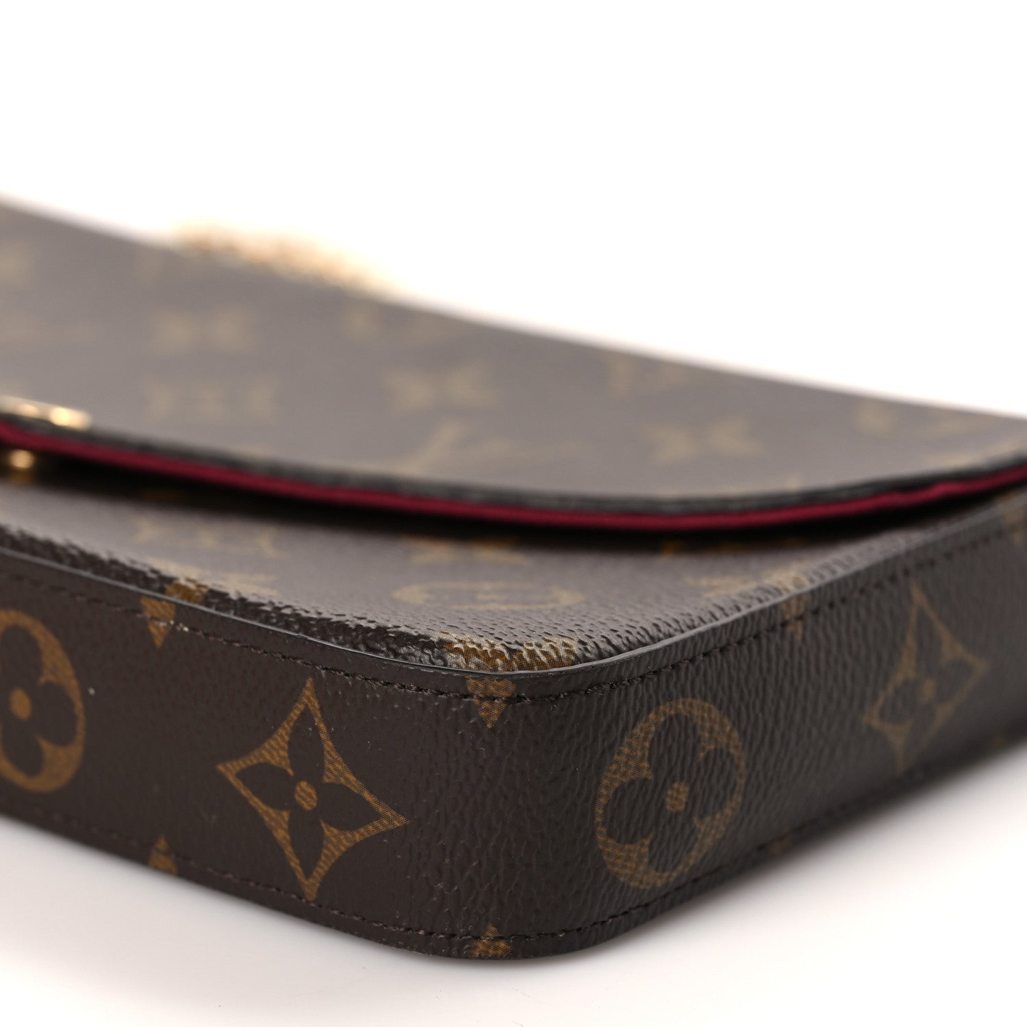 Louis Vuitton Monogram Pochette Felicie Chain Wallet Fuchsia 9 of 10