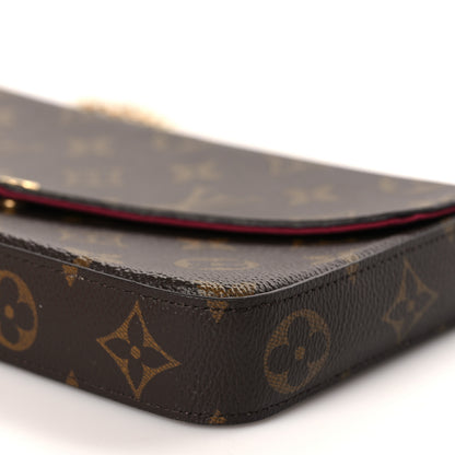 Louis Vuitton Monogram Pochette Felicie Chain Wallet Fuchsia 9 of 10