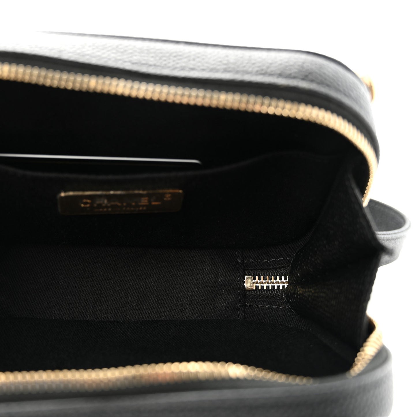 Caviar Quilted Waist Bag Black