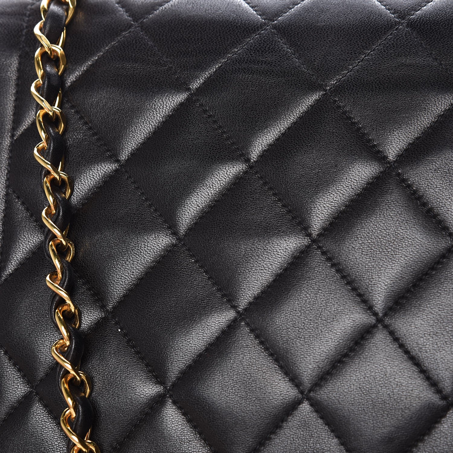 Chanel Lambskin Quilted Medium Single Flap Black 12 of 15