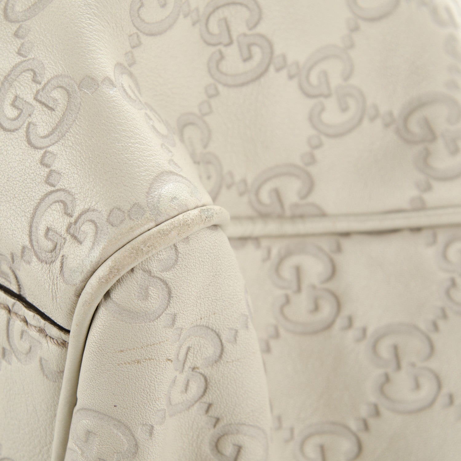 Gucci Guccissima Medium Sukey Tote Mystic White 9 of 11