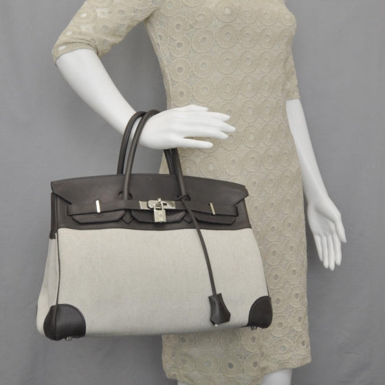 Toile Barenia Birkin 35 Ebene