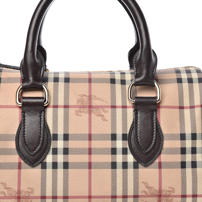Burberry Haymarket Check Small Chester Bowling Bag Chocolate 12 of 12