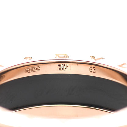 Bulgari 18K Rose Gold Black Ceramic Matte B.Zero1 Two-Band Ring 63 10.25 5 of 6
