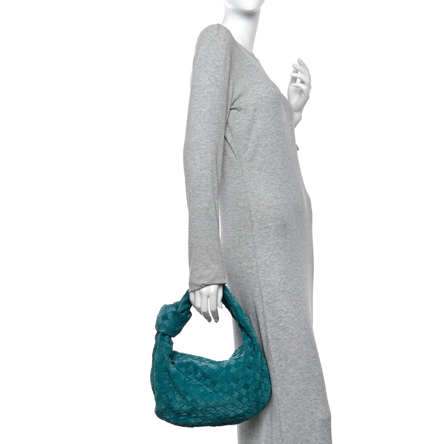 Bottega Veneta Suede Calfskin Intrecciato Teen Jodie Hobo Scuba 2 of 10
