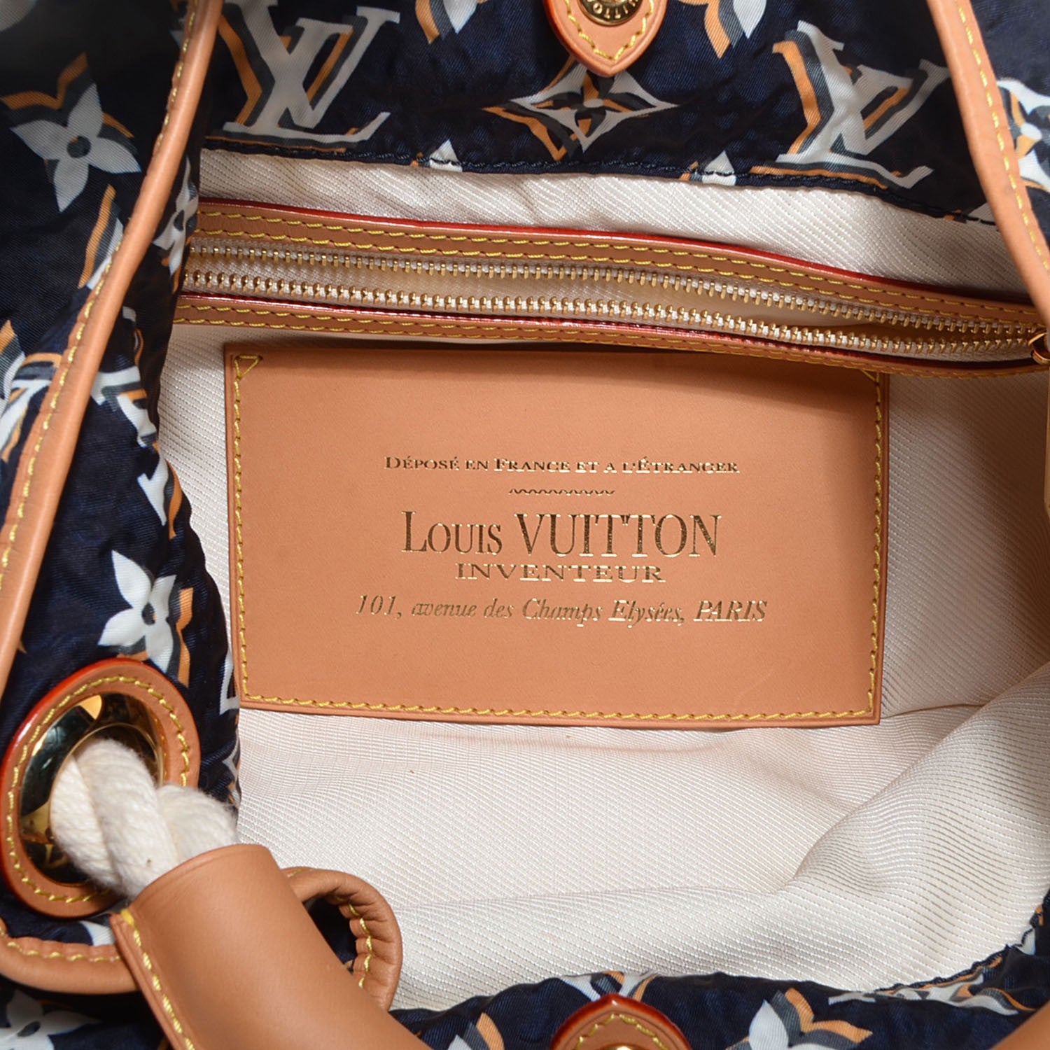 Louis Vuitton Canvas Monogram Cruise Bulles MM Navy 6 of 7