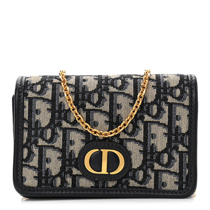 Christian Dior Oblique Nano 30 Montaigne Pouch Blue 1 of 10