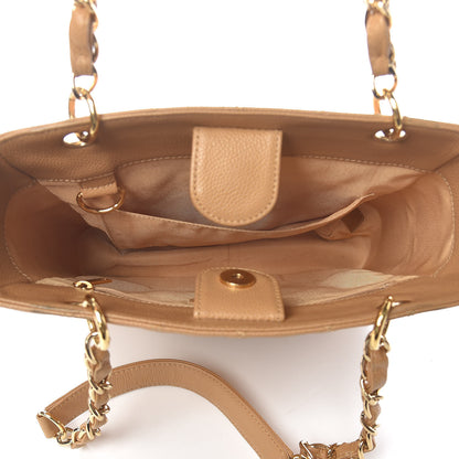 Chanel Caviar Quilted Petit Shopping Tote PST Dark Beige 5 of 16