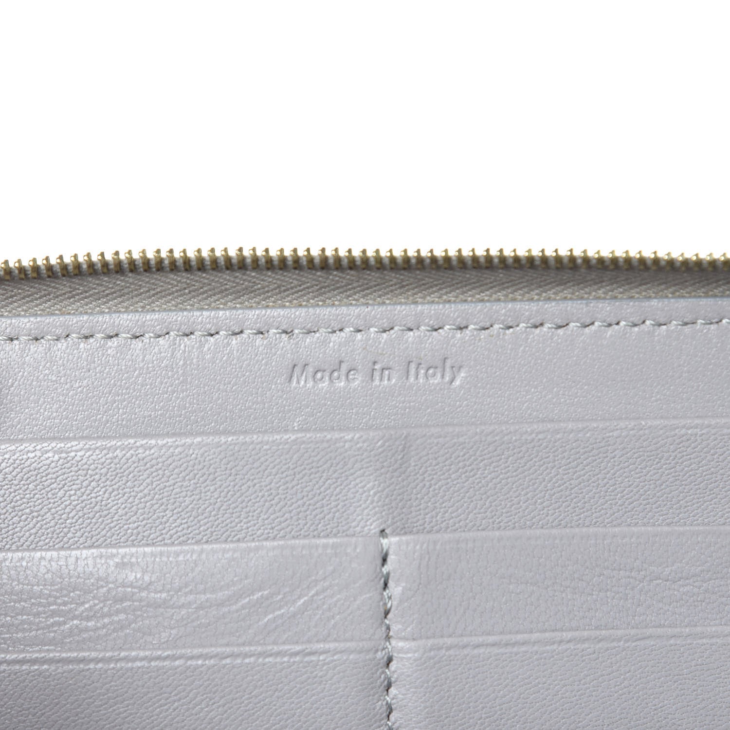 Celine Lambskin Large Zip Around Multifunction Wallet Grey 13 of 14