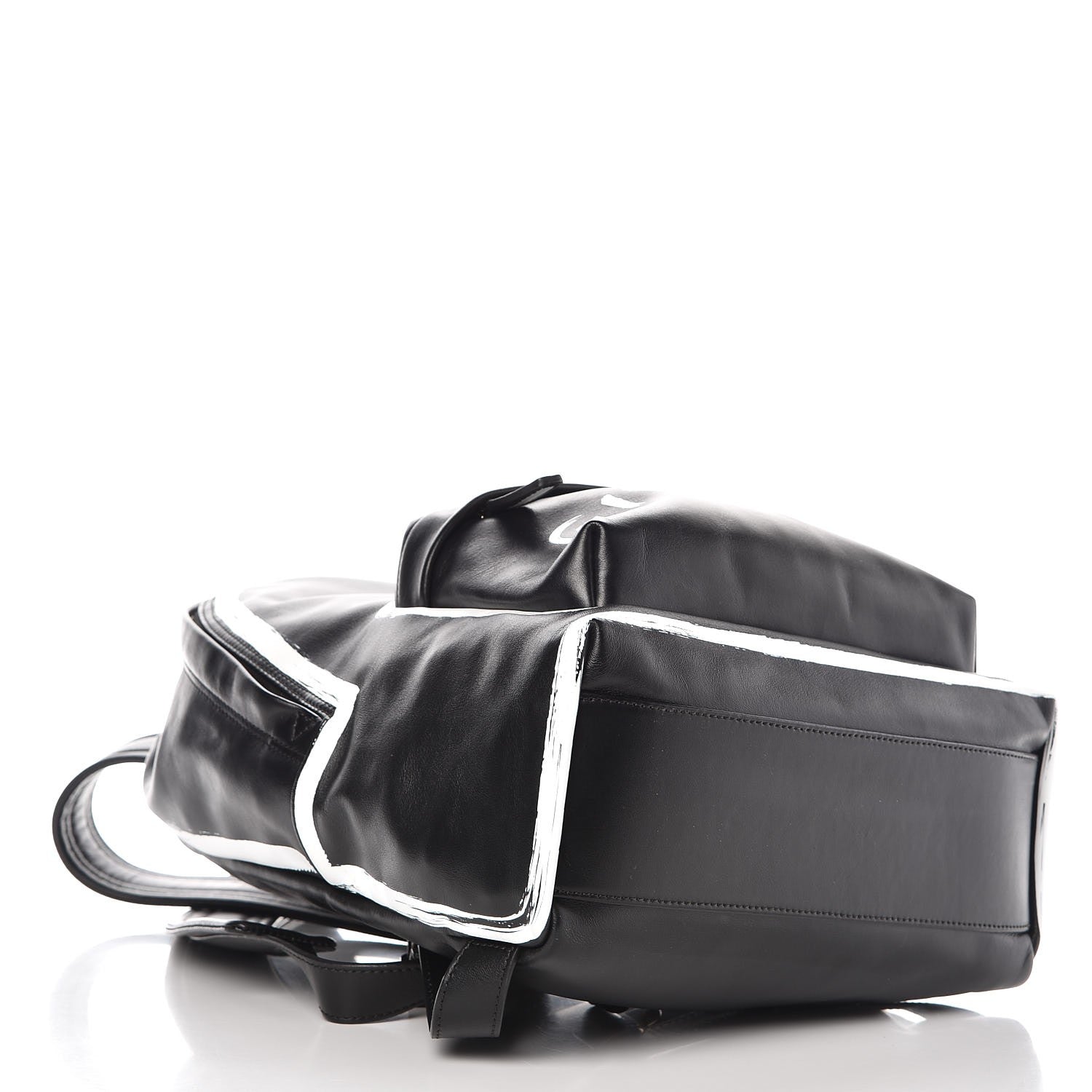 Givenchy Smooth Calfskin Graffiti Paint Logo Backpack Black 4 of 8