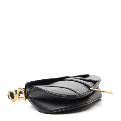 Christian Dior Grained Calfskin Saddle Bag Black 4 of 10