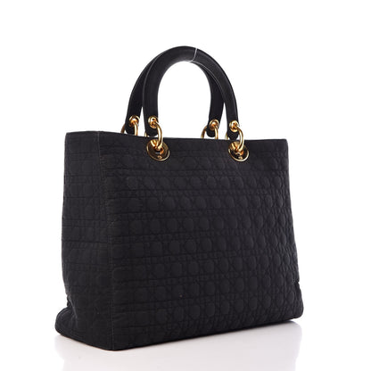 Christian Dior Nylon Cannage Large Lady Dior Black 3 of 11