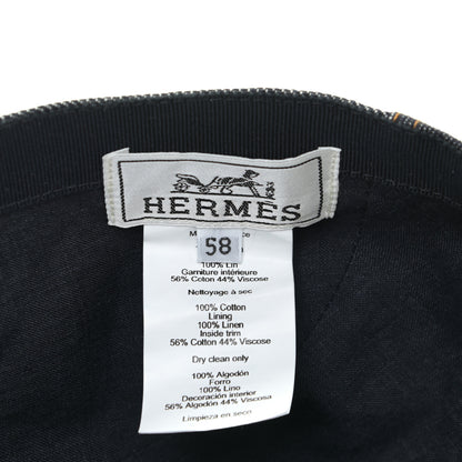 Hermes Denim Embroidered Nevada Cap 58 Indigo 5 of 5
