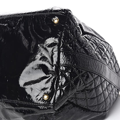 Chanel Vinyl Medium Rock and Chain Bowler Black 9 of 10