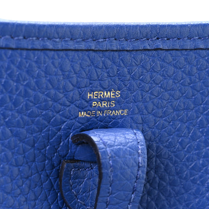 Hermes Taurillon Clemence Maxi Quadrille Evelyne TPM Royal Bleu Bleu Bill Biscuit Rouge H 5 of 9