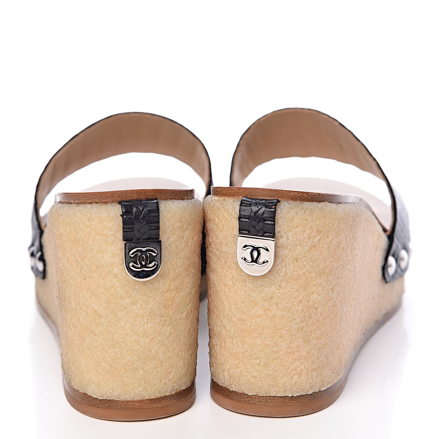 Calfskin CC Mules 39 Black