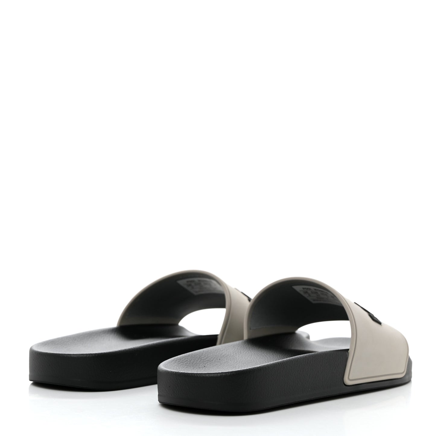 Rubber Womens Logo Pool Slide Sandals 37 Black Grey