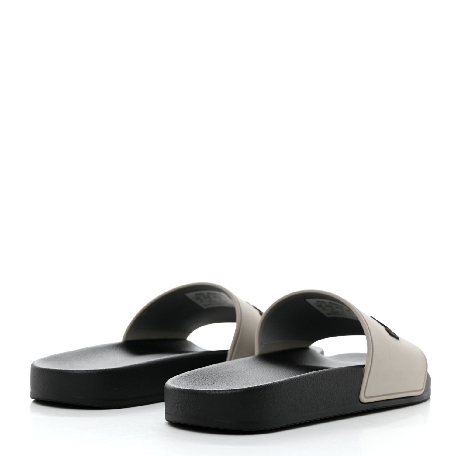 Balenciaga Rubber Womens Logo Pool Slide Sandals 37 Black Grey 4 of 10