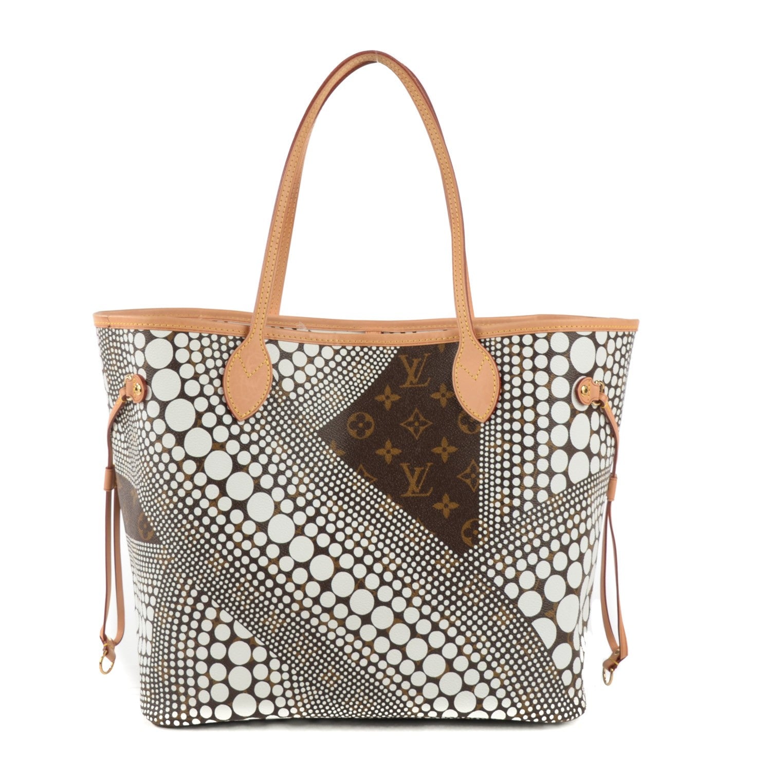 Louis Vuitton Monogram Kusama Waves Neverfull MM White 1 of 7