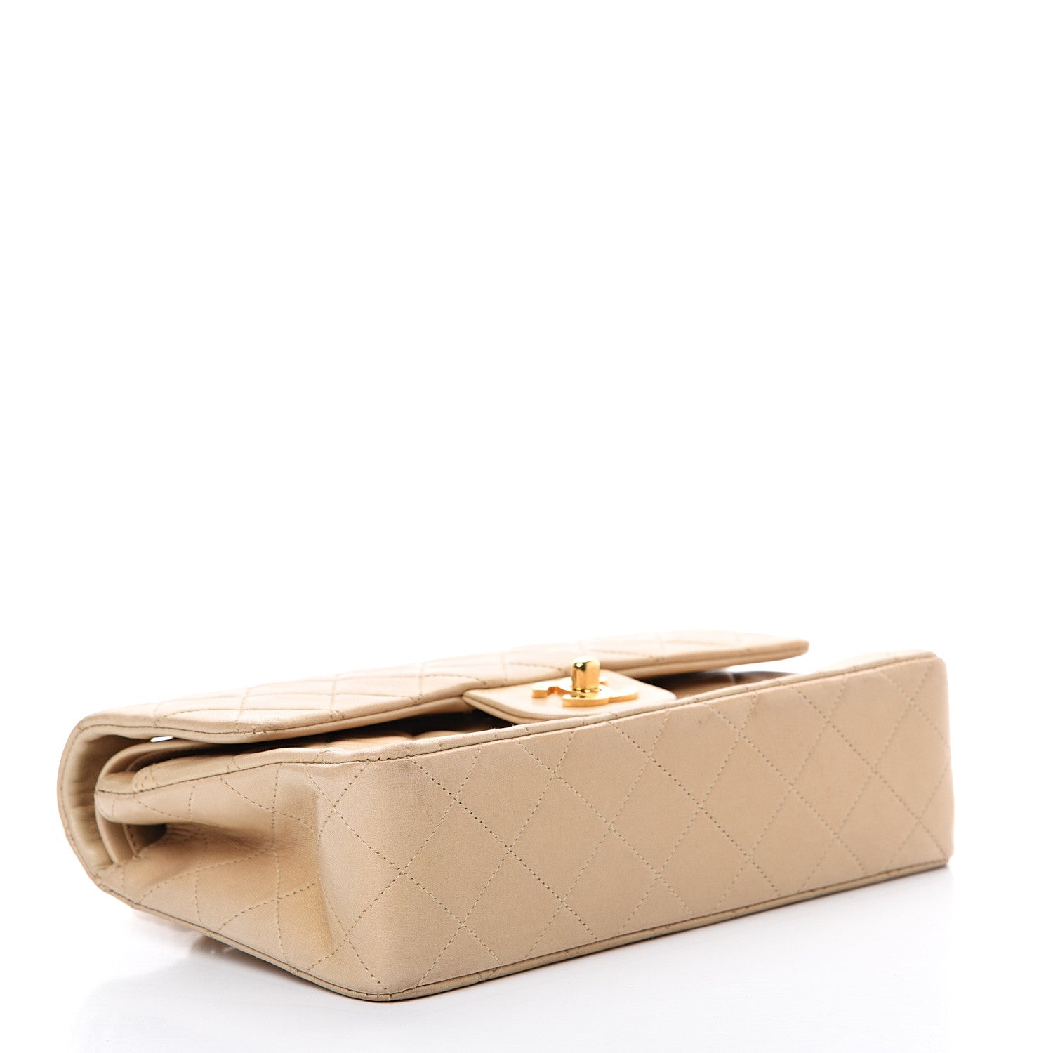 Chanel Lambskin Quilted Small Double Flap Beige 3 of 15