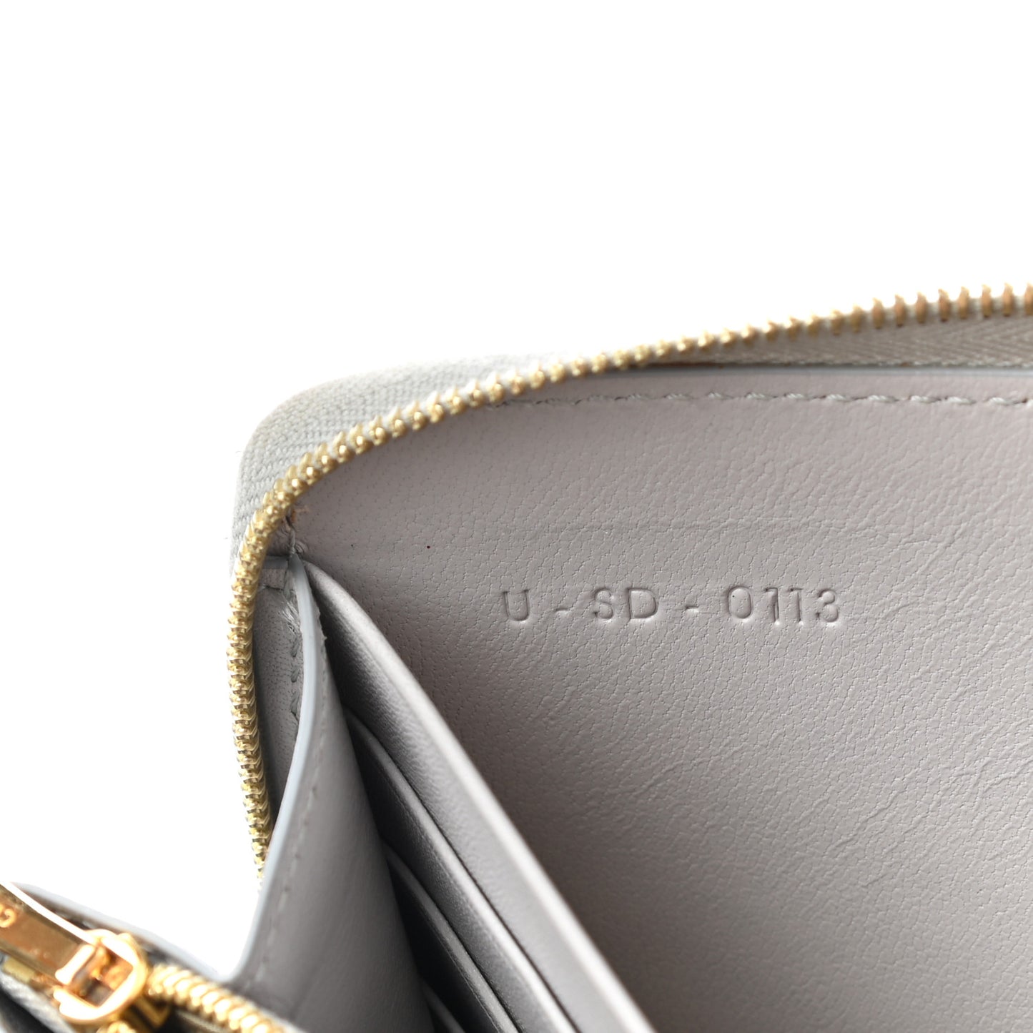 Lambskin Large Zip Around Multifunction Wallet Grey