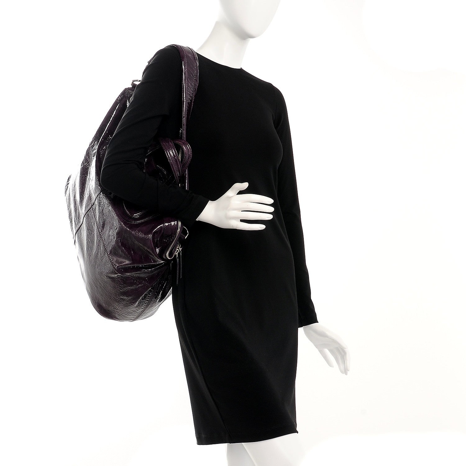 Givenchy Crinkled Patent Large Nightingale Purple 2 of 8