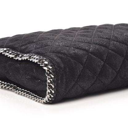 Stella McCartney Shaggy Deer Quilted Falabella Fold Over Tote Black 6 of 9